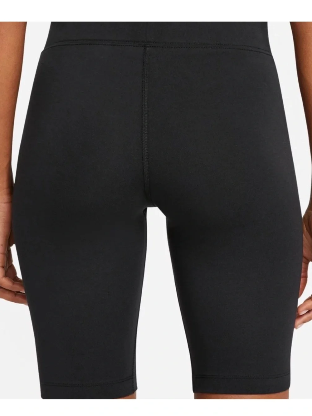 Nike Tight Fit Collant Bike Shorts Black High-Rise  with Swoosh Medium